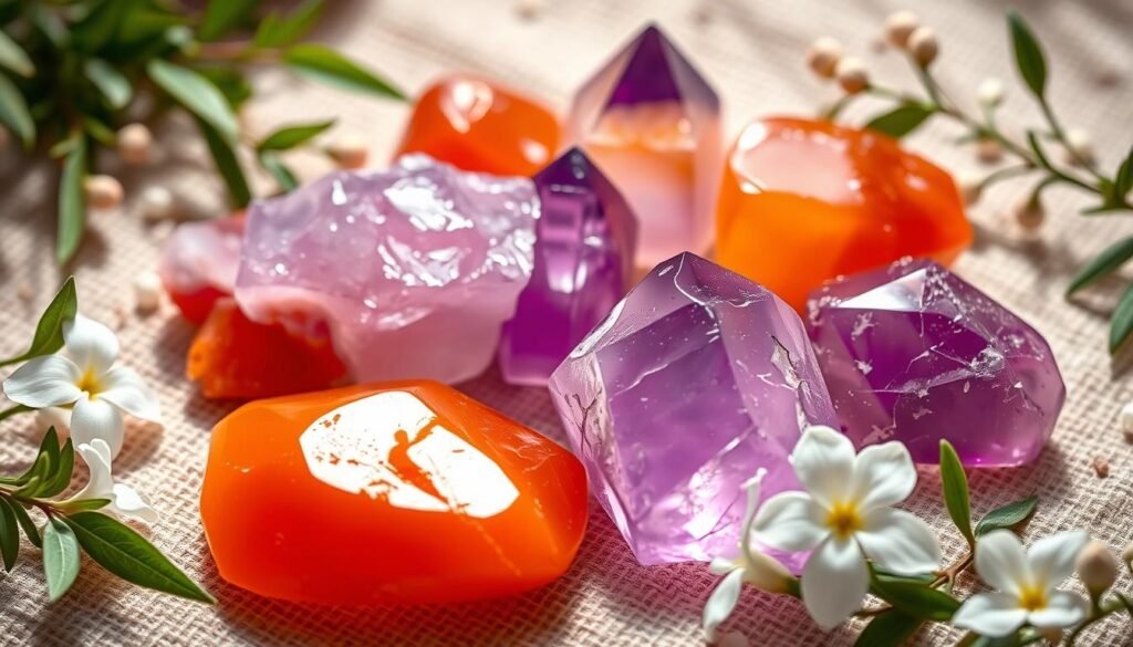 Carnelian and Amethyst Crystals